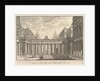 View of a courtyard with a loggia, fountains, statues, and other ornament by Giovanni Battista Piranesi