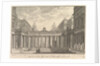 View of a courtyard with a loggia, fountains, statues, and other ornament by Giovanni Battista Piranesi