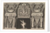 Chimneypiece in the Egyptian style: Two mummies in profile on the left and two figures…, ca. 1769 by Giovanni Battista Piranesi
