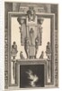Chimneypiece in the Egyptian style: Mummy superimposed on a large caryatid above the linte…, 1769 by Giovanni Battista Piranesi