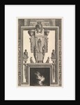 Chimneypiece in the Egyptian style: Mummy superimposed on a large caryatid above the linte…, 1769 by Giovanni Battista Piranesi
