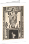 Chimneypiece in the Egyptian style: Mummy superimposed on a large caryatid above the linte…, 1769 by Giovanni Battista Piranesi