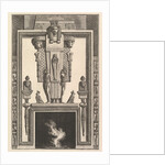 Chimneypiece in the Egyptian style: Mummy superimposed on a large caryatid above the linte…, 1769 by Giovanni Battista Piranesi