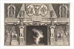 Chimneypiece in the Egyptian style: Groups of three female nudes at the base of each j…, ca. 1769 by Giovanni Battista Piranesi