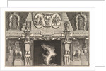 Chimneypiece in the Egyptian style: Groups of three female nudes at the base of each j…, ca. 1769 by Giovanni Battista Piranesi