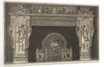 Chimneypiece: Frieze of trophies and winged Victories on the lintel, with cornucopias …, ca. 1769 by Giovanni Battista Piranesi