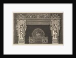 Chimneypiece: Frieze of trophies and winged Victories on the lintel, with cornucopias …, ca. 1769 by Giovanni Battista Piranesi