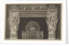 Chimneypiece: Frieze of trophies and winged Victories on the lintel, with cornucopias …, ca. 1769 by Giovanni Battista Piranesi