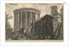 View of the Temple of the Temple of the Sibyl at Tivoli, from Vedute di Rom by Giovanni Battista Piranesi