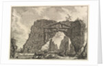 Remains of a covered portico, or a cryptoportiucus, in a villa of Domitian, five miles…, ca. 1766 by Giovanni Battista Piranesi
