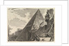 The Pyramid of Gaius Cestius, from Vedute di Roma, ca. 1756 by Giovanni Battista Piranesi