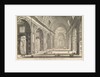 Interior view of St. Peter's Basilica in the Vatican, from Vedute di Roma, ca. 1748 by Giovanni Battista Piranesi