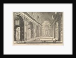 Interior view of St. Peter's Basilica in the Vatican, from Vedute di Roma, ca. 1748 by Giovanni Battista Piranesi