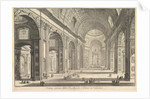 Interior view of St. Peter's Basilica in the Vatican, from Vedute di Roma, ca. 1748 by Giovanni Battista Piranesi