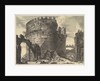 The tomb of Caecilia Metella, from Vedute di Roma, ca. 1762 by Giovanni Battista Piranesi
