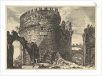 The tomb of Caecilia Metella, from Vedute di Roma, ca. 1762 by Giovanni Battista Piranesi
