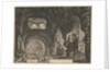 The so-called Villa of Maecenas at Tivoli. Interior with two figures in the opening of…, ca. 1764 by Giovanni Battista Piranesi