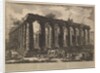 View showing the remains of a large enclosure of columns…, from Différentes vues de …, ca. 1748 by Giovanni Battista Piranesi
