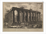 View showing the remains of a large enclosure of columns…, from Différentes vues de …, ca. 1748 by Giovanni Battista Piranesi