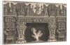 Bird in shell at the center of the lintel, with a frieze of trophies, surmounted by an…, 1769 by Giovanni Battista Piranesi