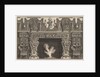 Bird in shell at the center of the lintel, with a frieze of trophies, surmounted by an…, 1769 by Giovanni Battista Piranesi