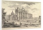 S. Giovanni in Laterano, main façade, with Palace and Scala Santa on the righ by Giovanni Battista Piranesi