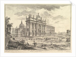S. Giovanni in Laterano, main façade, with Palace and Scala Santa on the righ by Giovanni Battista Piranesi