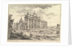 S. Giovanni in Laterano, main façade, with Palace and Scala Santa on the righ by Giovanni Battista Piranesi
