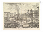 The Piazza della Rotonda, with the Pantheon and Obelis by Giovanni Battista Piranesi