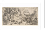 The Virgin and Child, God the father upper right, angels at left, ca. 1647-50 by Giovanni Benedetto Castiglione