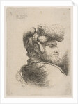 Man in profile facing right, wearing a fur hat, from series of 'Small Heads in Orie…, ca. 1645-50 by Giovanni Benedetto Castiglione