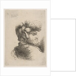 Man in profile facing right, wearing a fur hat, from series of 'Small Heads in Orie…, ca. 1645-50 by Giovanni Benedetto Castiglione