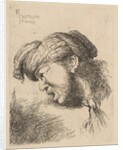 Man wearing a turban, a tie fastened around his neck, facing left, from the series …, ca. 1645-50 by Giovanni Benedetto Castiglione