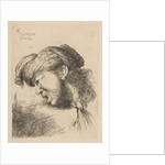 Man wearing a turban, a tie fastened around his neck, facing left, from the series …, ca. 1645-50 by Giovanni Benedetto Castiglione