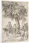The Holy Family on their flight into Egypt, ca. 1647 by Giovanni Benedetto Castiglione