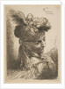 Young man facing three quaters right wearing a fur headdress with a plume, jewel an…, ca. 1645-50 by Giovanni Benedetto Castiglione