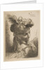 Young man facing three quaters right wearing a fur headdress with a plume, jewel an…, ca. 1645-50 by Giovanni Benedetto Castiglione