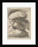 Young man with a trumpet facing left, from the series of 'Small Heads in Oriental…, ca. 1645-1650 by Giovanni Benedetto Castiglione