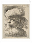 Young man with a trumpet facing left, from the series of 'Small Heads in Oriental…, ca. 1645-1650 by Giovanni Benedetto Castiglione