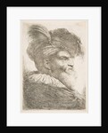 Head of an old man facing right, from the series of 'Large Oriental Heads', ca. 1645-1650 by Giovanni Benedetto Castiglione