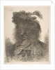 Head of a man in shadow turned slightly to the left, from the series of 'Large Or…, ca. 1645-1650 by Giovanni Benedetto Castiglione