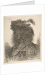 Head of a man in shadow turned slightly to the left, from the series of 'Large Or…, ca. 1645-1650 by Giovanni Benedetto Castiglione