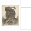 Head of a man in shadow turned slightly to the left, from the series of 'Large Or…, ca. 1645-1650 by Giovanni Benedetto Castiglione