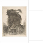 Head of a man in shadow turned slightly to the left, from the series of 'Large Or…, ca. 1645-1650 by Giovanni Benedetto Castiglione