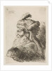 Head of an old man with a turban facing left, from the series of 'Small Heads in …, ca. 1645-1650 by Giovanni Benedetto Castiglione