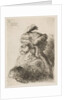Head of an old man with a turban facing left, from the series of 'Small Heads in …, ca. 1645-1650 by Giovanni Benedetto Castiglione