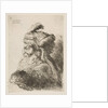 Head of an old man with a turban facing left, from the series of 'Small Heads in …, ca. 1645-1650 by Giovanni Benedetto Castiglione