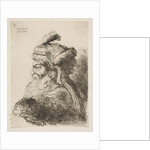 Head of an old man with a turban facing left, from the series of 'Small Heads in …, ca. 1645-1650 by Giovanni Benedetto Castiglione