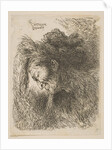 Head of an old man looking down, facing left, from the series 'Small Studies of He…, ca 1645-1650 by Giovanni Benedetto Castiglione