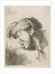 Man wearing a turban, a tie fastened around his neck, facing left, from the series of…, 1645-1650 by Giovanni Benedetto Castiglione